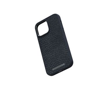 FUNDA MAGSAFE IPHONE 12/13/14 PRO MAX PIEL DE SALMON NEGRO NJORD