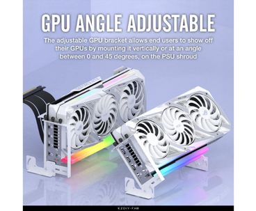 SOPORTE TARJETA GRAFICA VERTICAL PCIe 4.0 RGB BLANCO