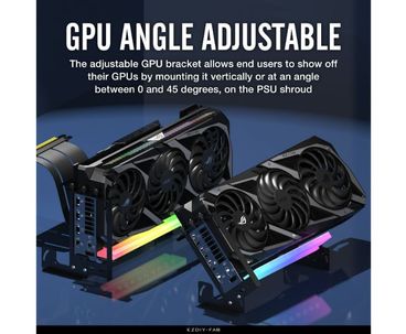 SOPORTE TARJETA GRAFICA VERTICAL PCIe 4.0 RGB NEGRO