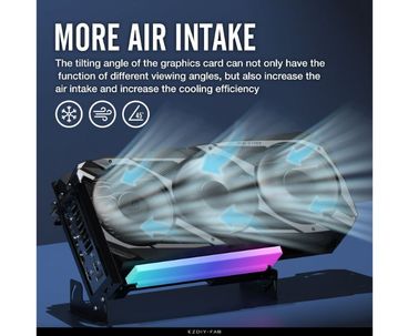 SOPORTE TARJETA GRAFICA VERTICAL PCIe 4.0 RGB NEGRO