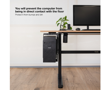 SOPORTE METALICO CPU PARA ESCRITORIO/PARED NEGRO TOOQ