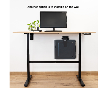 SOPORTE METALICO CPU PARA ESCRITORIO/PARED NEGRO TOOQ