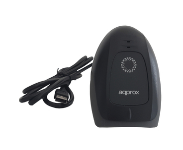 LECTOR CODIGO BARRAS LASER 2D APPLS22 USB NEGRO APPROX