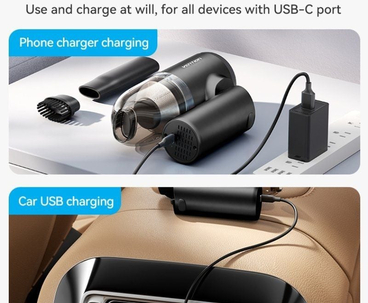 ASPIRADOR DE MANO CON BATERIA NEGRO VENTION