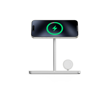 SOPORTE BASE DE CARGA INALAMBRICO 3en1 MAGSAFE PLATA LINQ