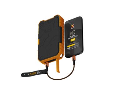POWER BANK RUGERIZADO DE ENERGIA SOLAR XR-203 10000mAh NEGRO/NARANJA XTORM
